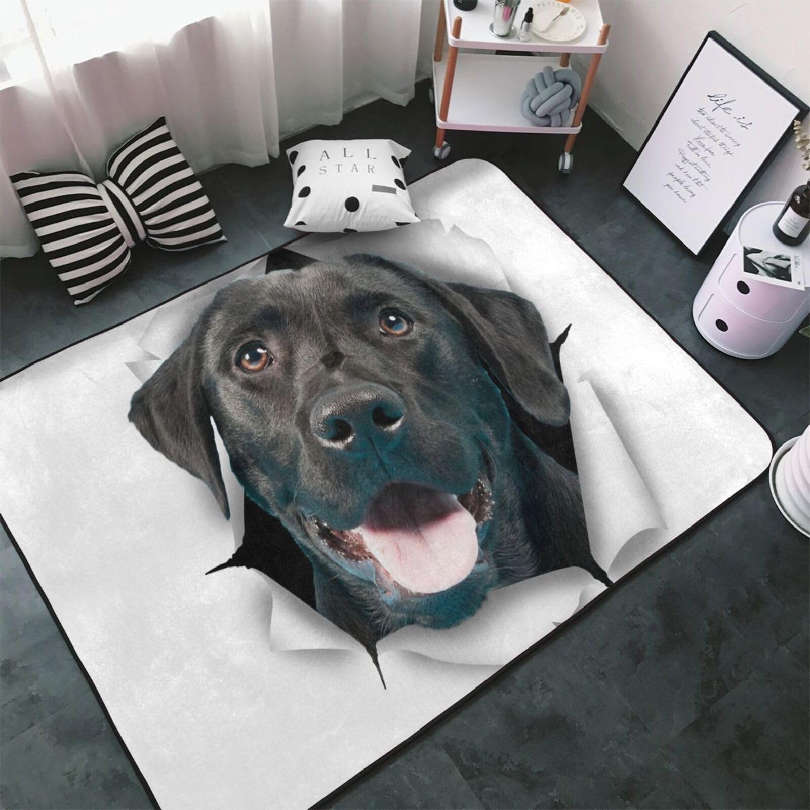 Amazon | 可愛い ラブラドール・レトリバー 犬柄 カーペット 長方形